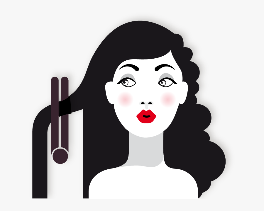 Cosmetology Clipart Hair Roller - Salon Straightening Hair Illustration, Transparent Clipart