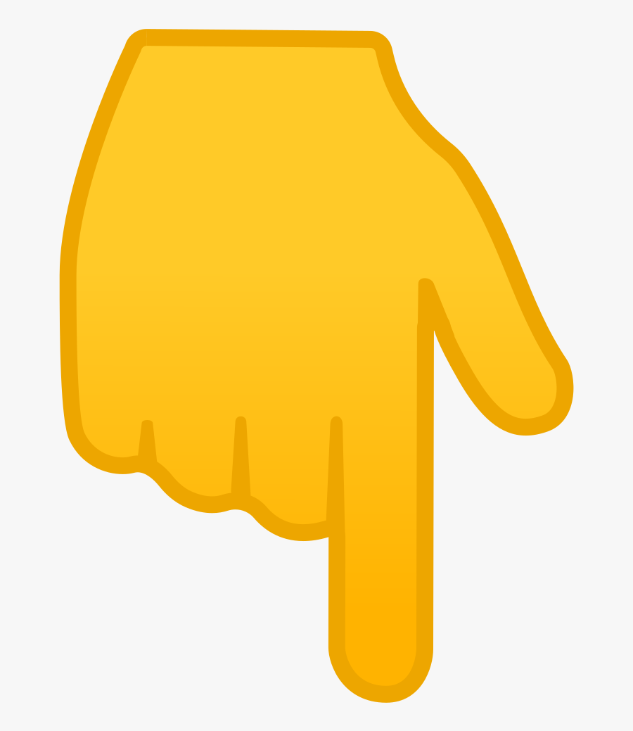 Finger Pointing Down Emoji, Transparent Clipart