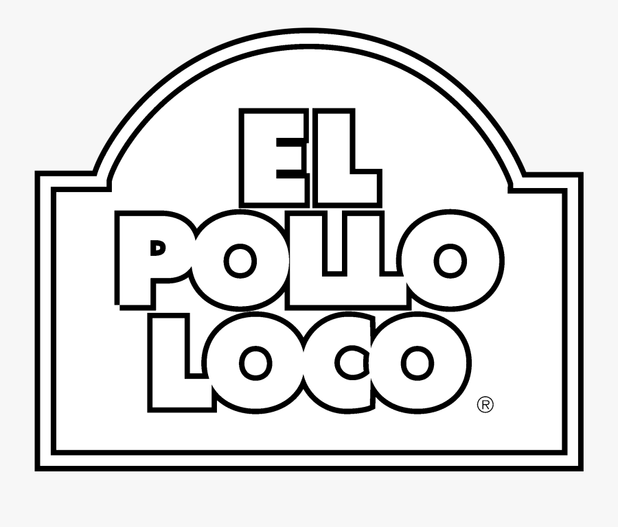 El Pollo Loco Logo Black And White - Pollo Loco Logo White Transparent, Transparent Clipart