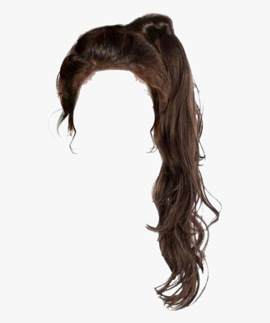 #hair #ponytail #brunette #brown #brownhair #hairup - Ponytail Hair Transparent Background, Transparent Clipart