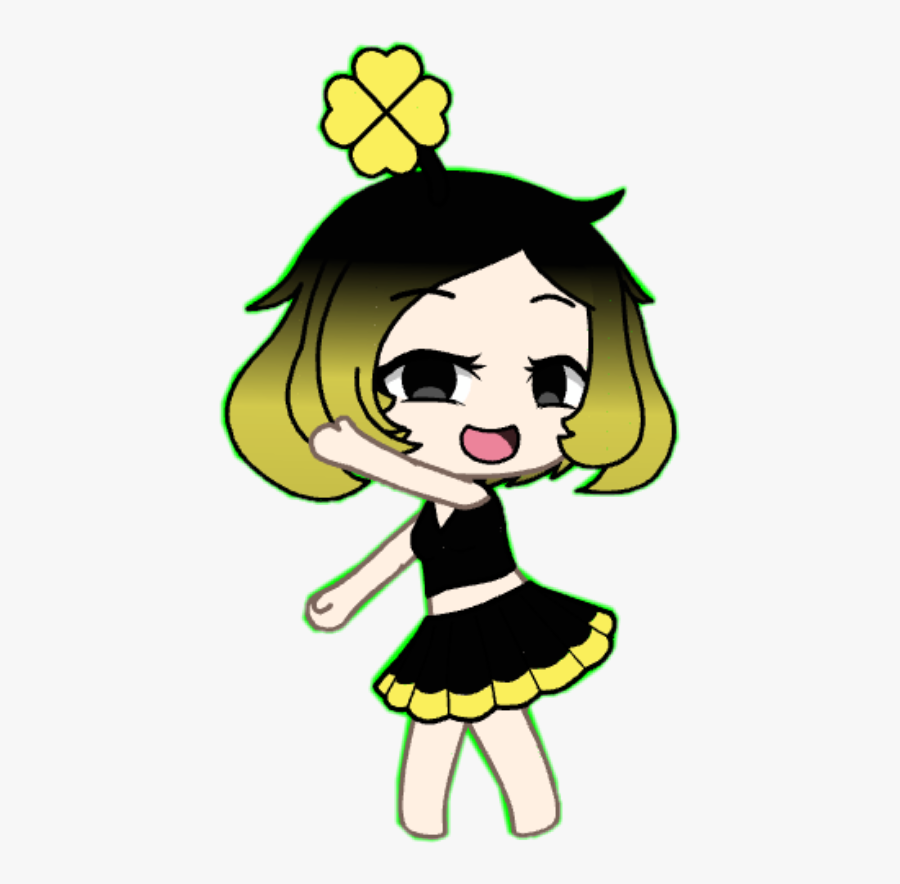 #happy #yellow #hanazuki #gacha #life #gachalife #freetoedit - Gacha Life Happy Girl, Transparent Clipart