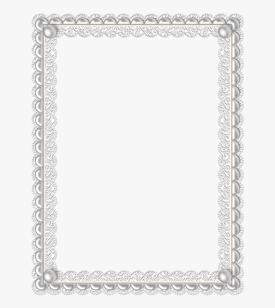 Pearls In Lace Frames - White Lace Frame Png, Transparent Clipart