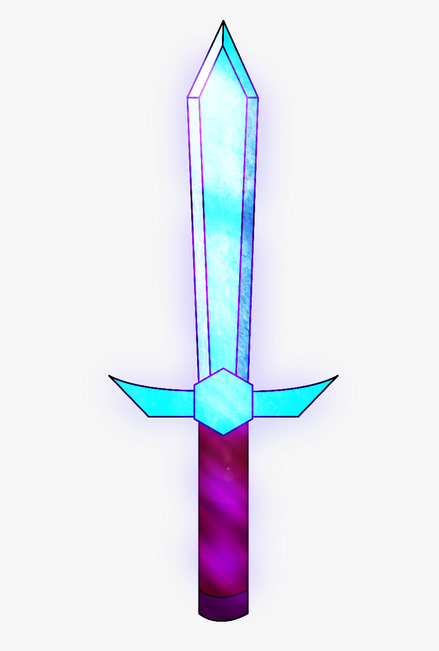 Minecraft Enchanted Diamond Sword Clipart , Png Download - Enchanted Minecraft Diamond Sword, Transparent Clipart