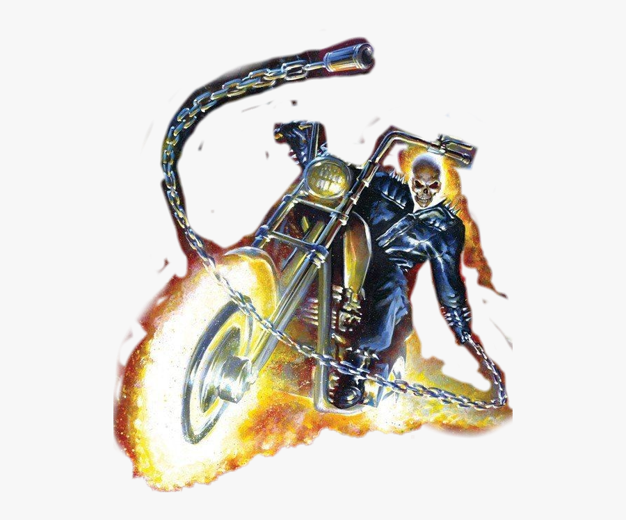 #ghostrider #motorcycles #skullhead #skull #flames - Ghost Rider Motorcycle Comic, Transparent Clipart