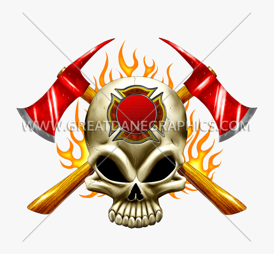 Fire Fighter Production Ready - Skull Firefighter, Transparent Clipart