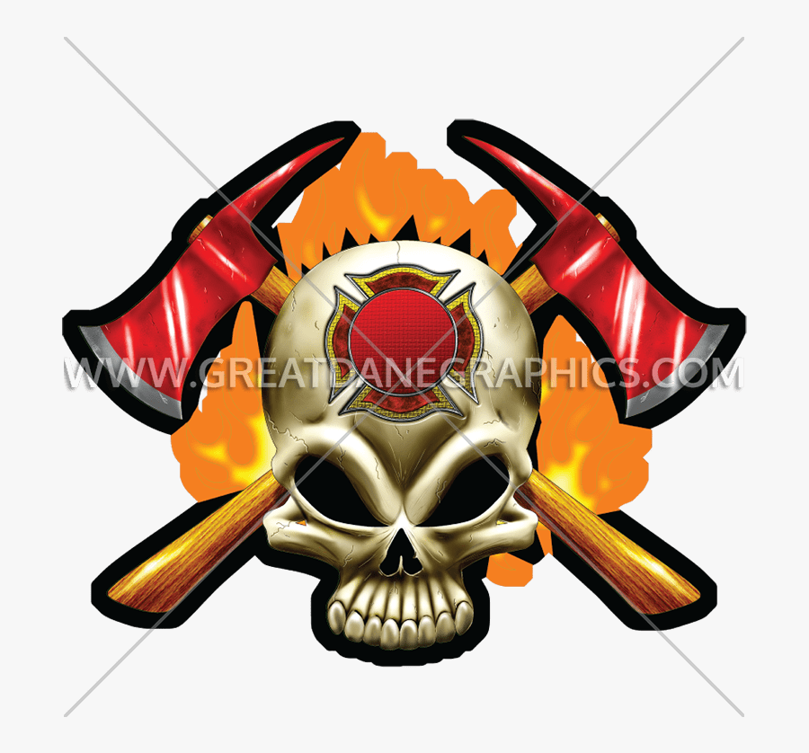 Fire Fighter Production Ready - Skull, Transparent Clipart