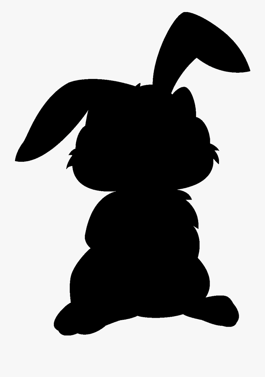 Rabbit Silhouette Sticker Blackboard Slate - Cartoon Rabbit Silhouette, Transparent Clipart