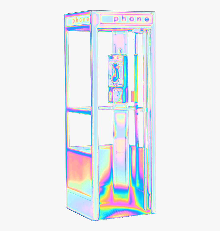 #phone #payphone #holo #holographic #tumblr #aesthetic - Graphic Design, Transparent Clipart