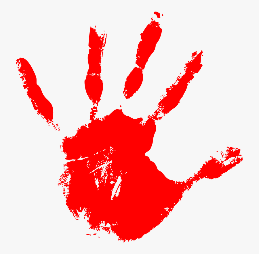 Graphic Design - Red Paint Hand, Transparent Clipart