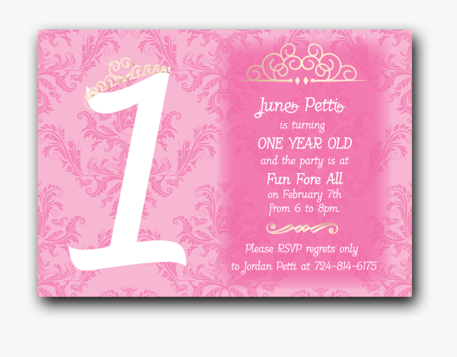 Clip Art Princess Birthday Invitation - Greeting Card, Transparent Clipart