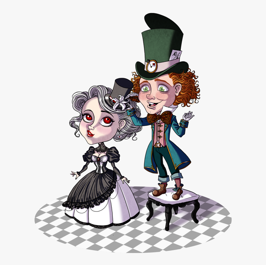 Mad Hatter White Queen Alice"s Adventures In Wonderland - Alice And Mad Hatter Fanart, Transparent Clipart