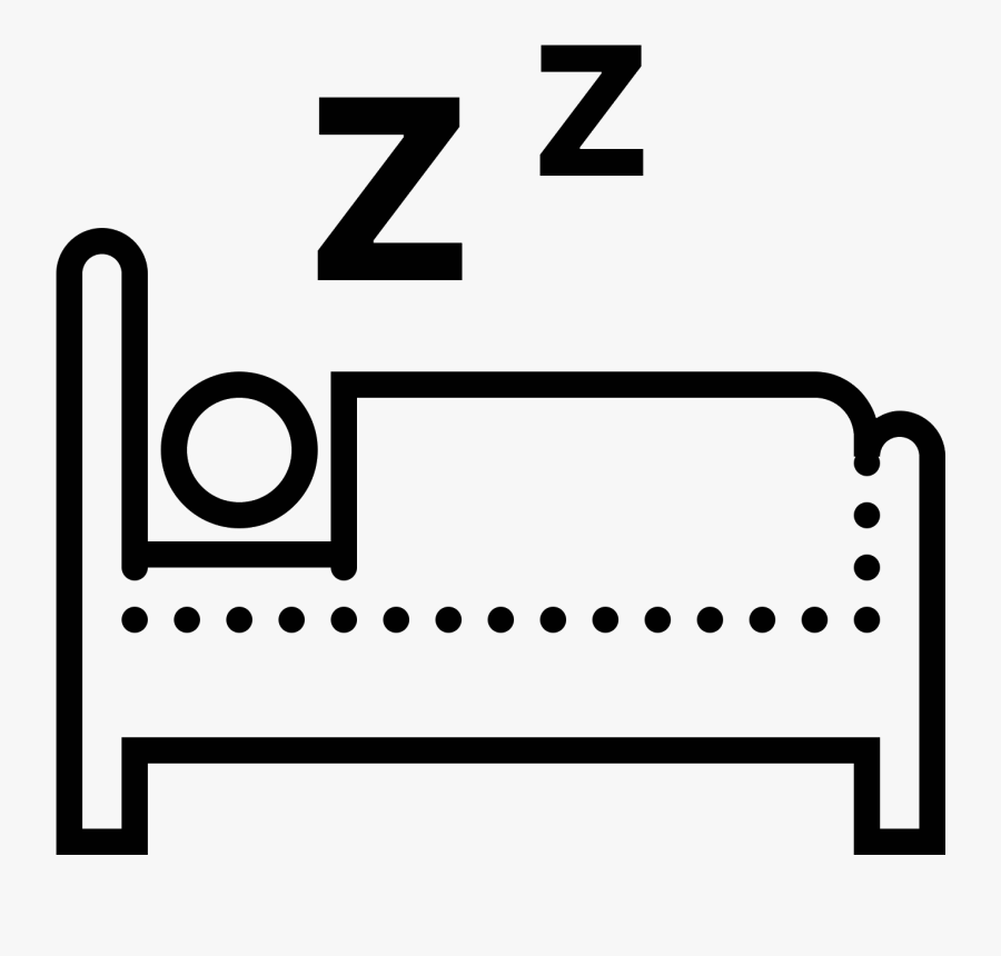 Seen From The Side, A Person Lying Down In Bed - Person Lying In Bed Clipart, Transparent Clipart