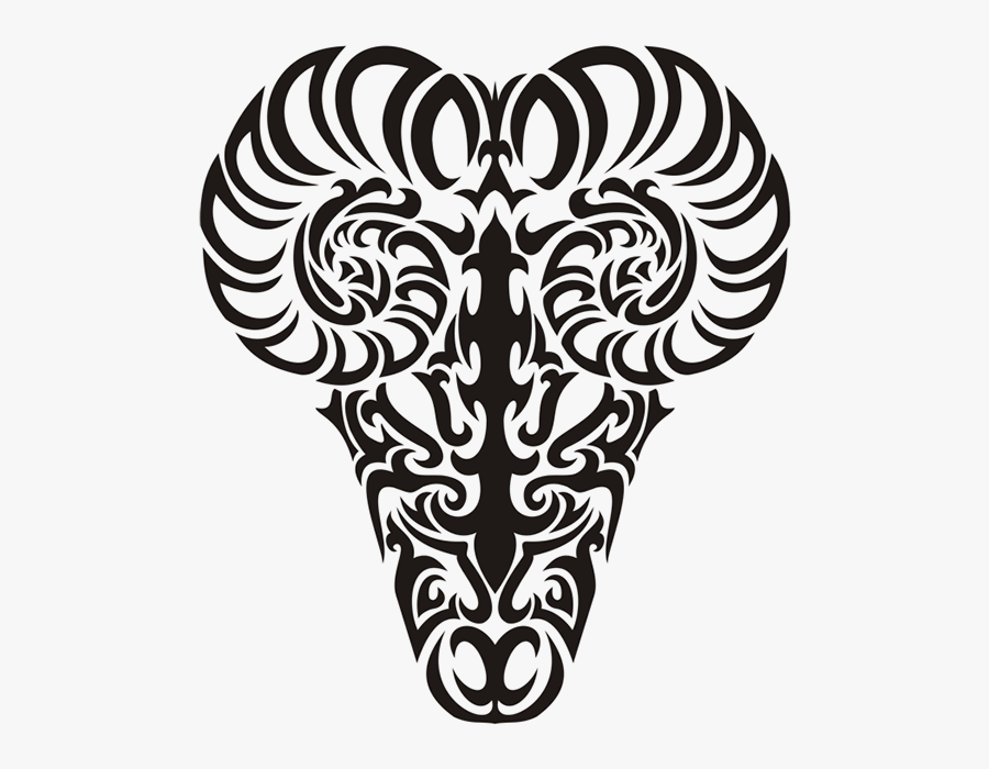 Aries Vector Tribal Clipart Black And White Library - Tribal Vector Png Black And White, Transparent Clipart