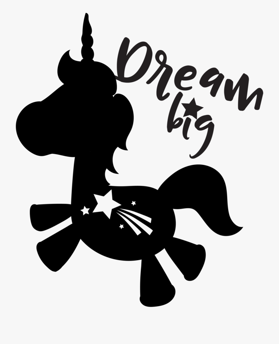 Transparent Unicorn Silhouette Png - Dream Big Unicorn Mug, Transparent Clipart