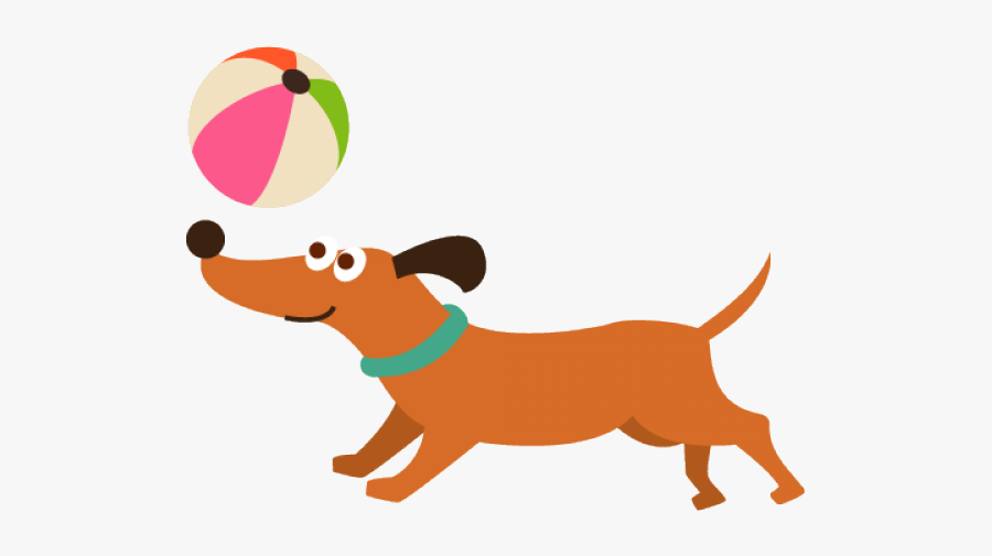 Dog Clipart Ball - Dog Playing With A Ball Clipart, Transparent Clipart