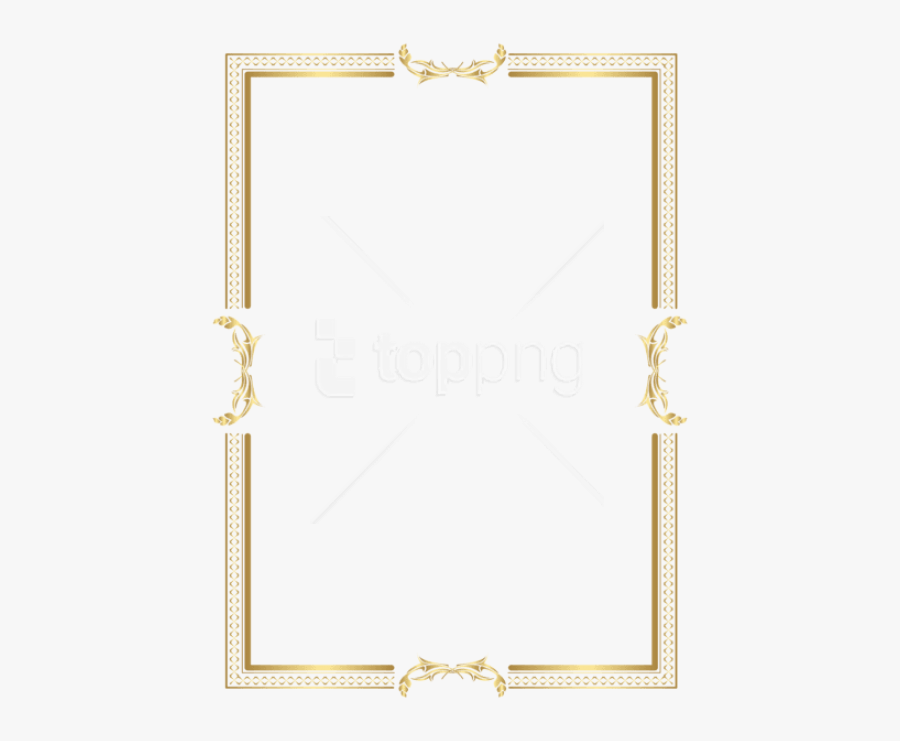 Golden Border Designs Png - Gold Border Frame Png, Transparent Clipart