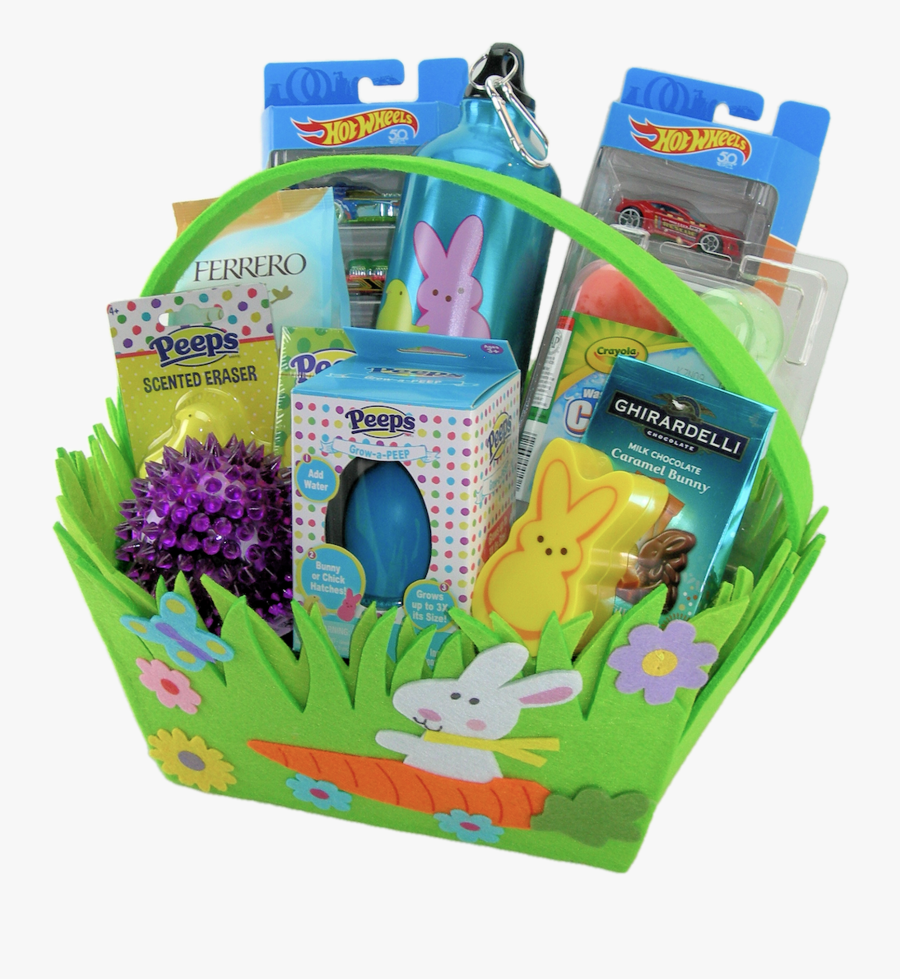 Racer Bunny Gift Basket - Peeps, Transparent Clipart