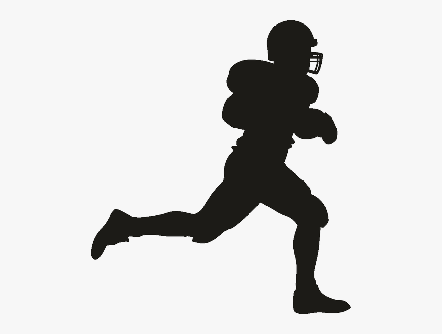 Football Player Silhouette Clip Art - American Football Player Silhouette, Transparent Clipart
