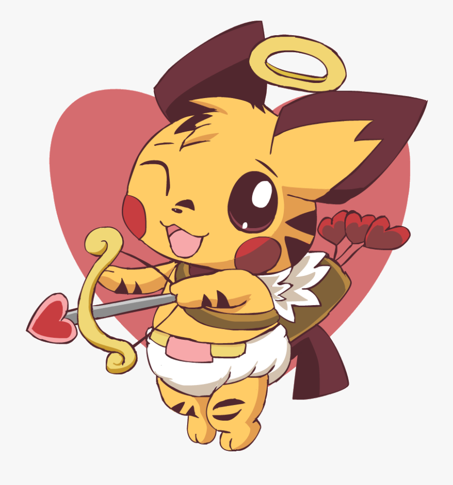 Valentines Day Clipart Pokemon - Pichu Love , Free Transparent Clipart ...