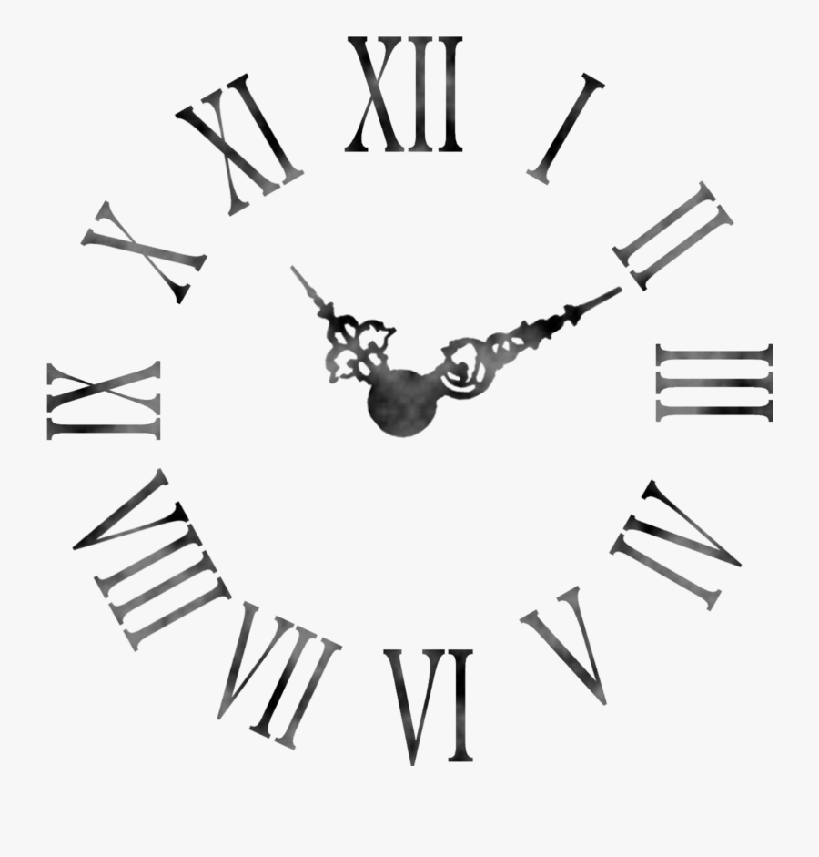 Clocks Clipart Roman Numerals - Roman Numeral Clock Svg, Transparent Clipart