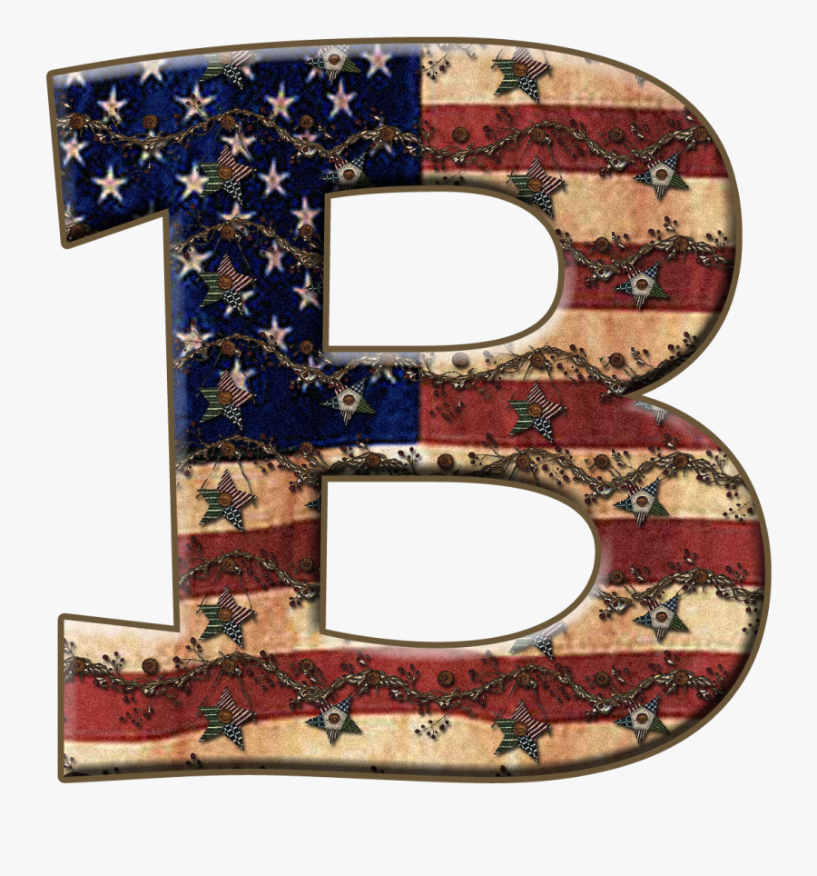 Letter B Png - American Flag Letter B, Transparent Clipart