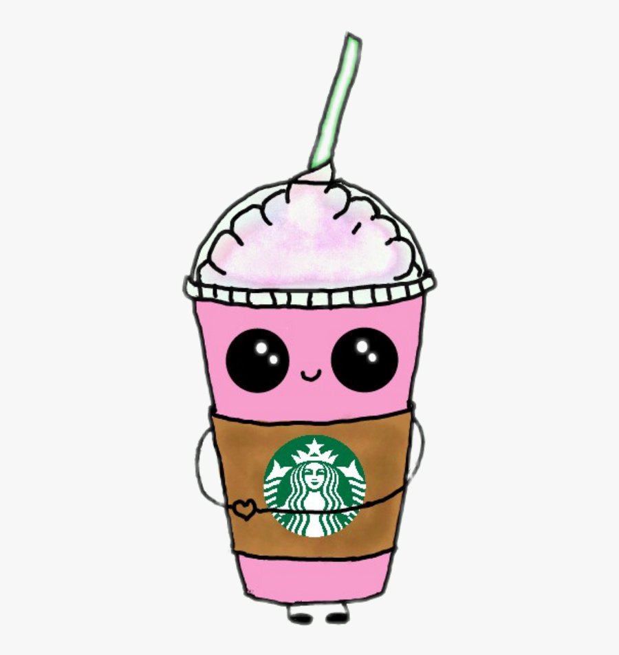 Starbucks Green Leaves Cold Beverage Travel Cup 24 - Cute Drawings Starbucks, Transparent Clipart