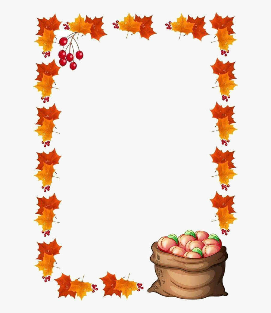 Fall Border Clipart Husk Dette Paper Frames Transparent - Fall Border Clipart, Transparent Clipart