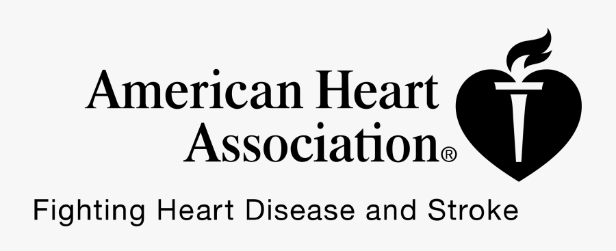 American Heart Association Logo Black And White - American Heart Association, Transparent Clipart