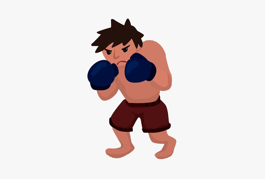 Clip Art Man Transprent - Boxer Cartoon No Background, Transparent Clipart