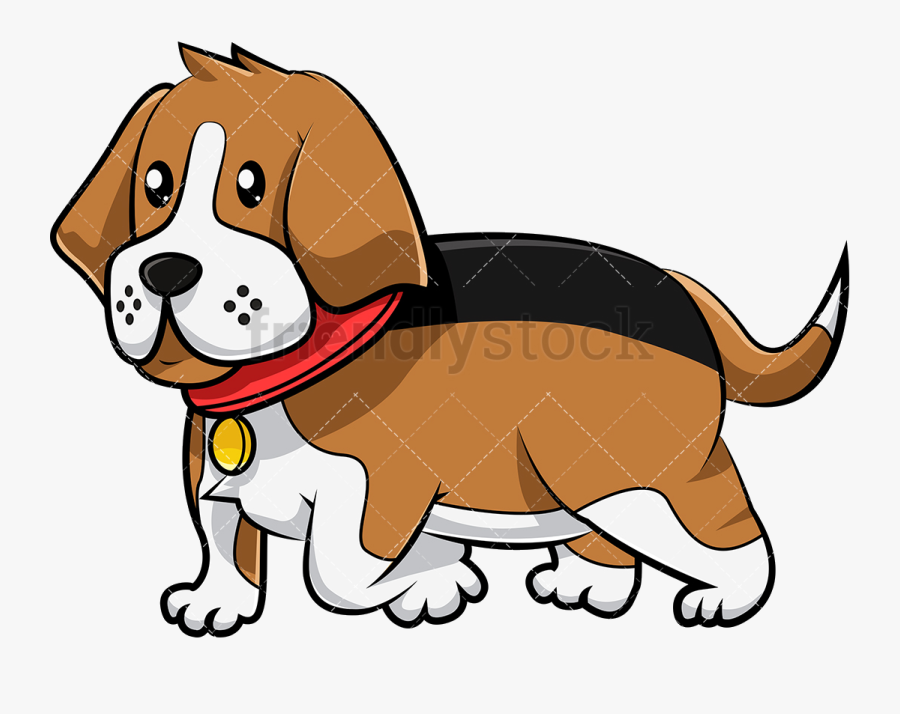 Dog Walking Beagle Vector Cartoon Clipart Transparent - Animals That Walk Cartoon, Transparent Clipart