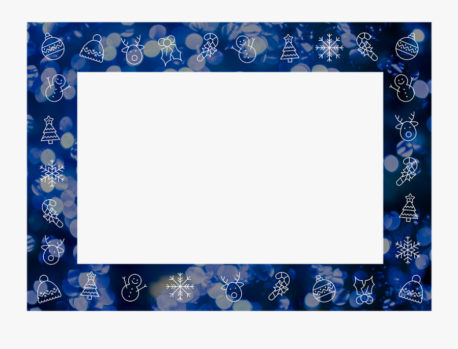 Christmas Borders, Border, Christmas, Christmas Border - Blue Christmas Border Free, Transparent Clipart