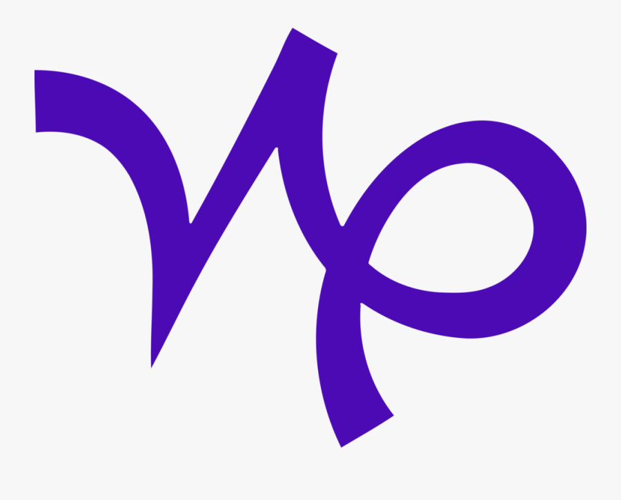 Area,purple,text - Capricorn Symbol Svg, Transparent Clipart