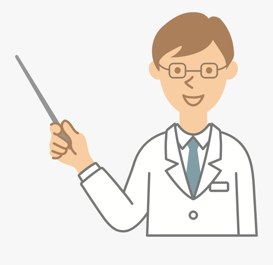 Clipart Doctor Presentation - Transparent Man With Pointer, Transparent Clipart