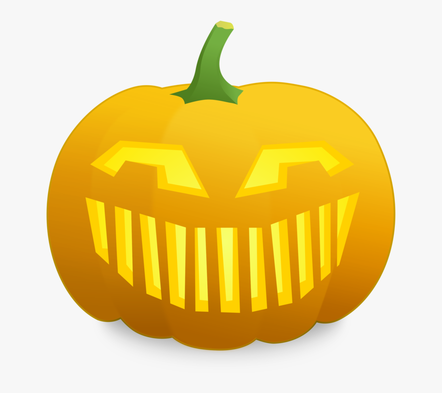 Smiley Clipart Pumpkin - Scared Jack O Lantern Face, Transparent Clipart