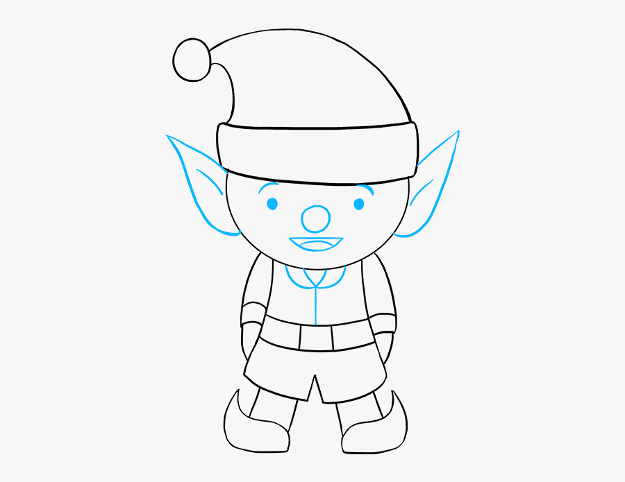 Easy Elf Drawing Lesson, Step By Step, Drawing Guide, - Cartoon, Transparent Clipart