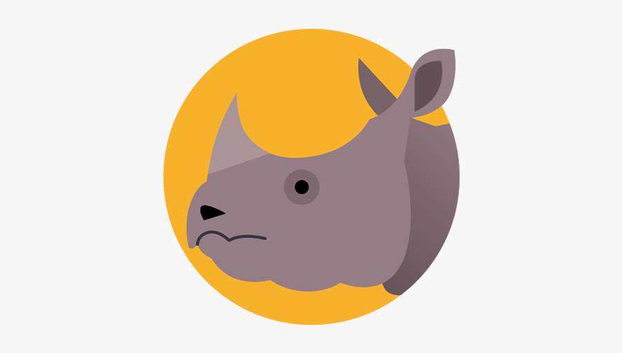 Rhino - Animal San Diego Zoo Icons, Transparent Clipart