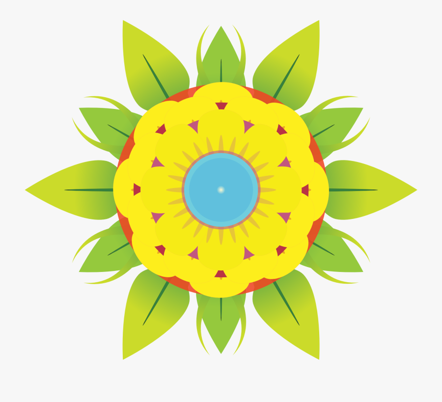 Abstract Flower Clipart Yellow, Transparent Clipart