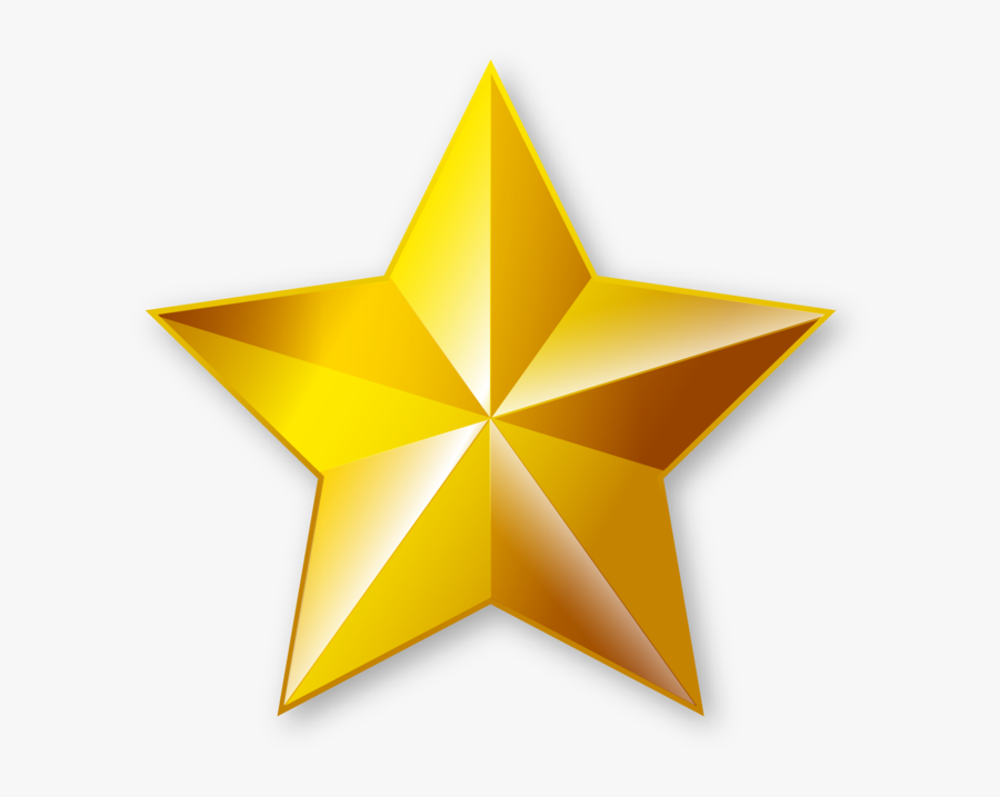 Gold Star Transparent Background - Transparent Background Star Png, Transparent Clipart