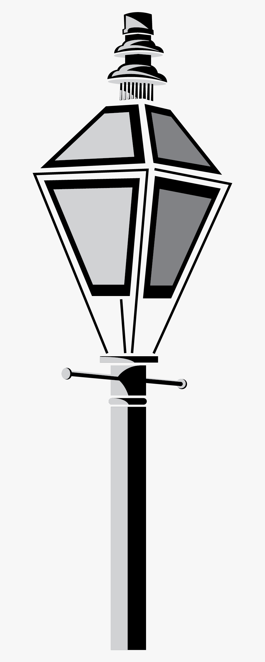 New Orleans Lamp Post Vector Clip Art - Clipart New Orleans Street Lamp, Transparent Clipart