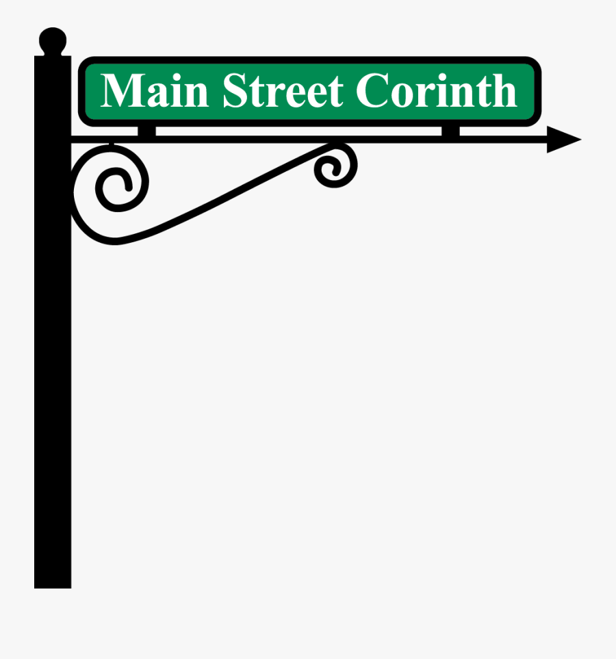 Main Street Corinth - Street Sign Clipart Free, Transparent Clipart