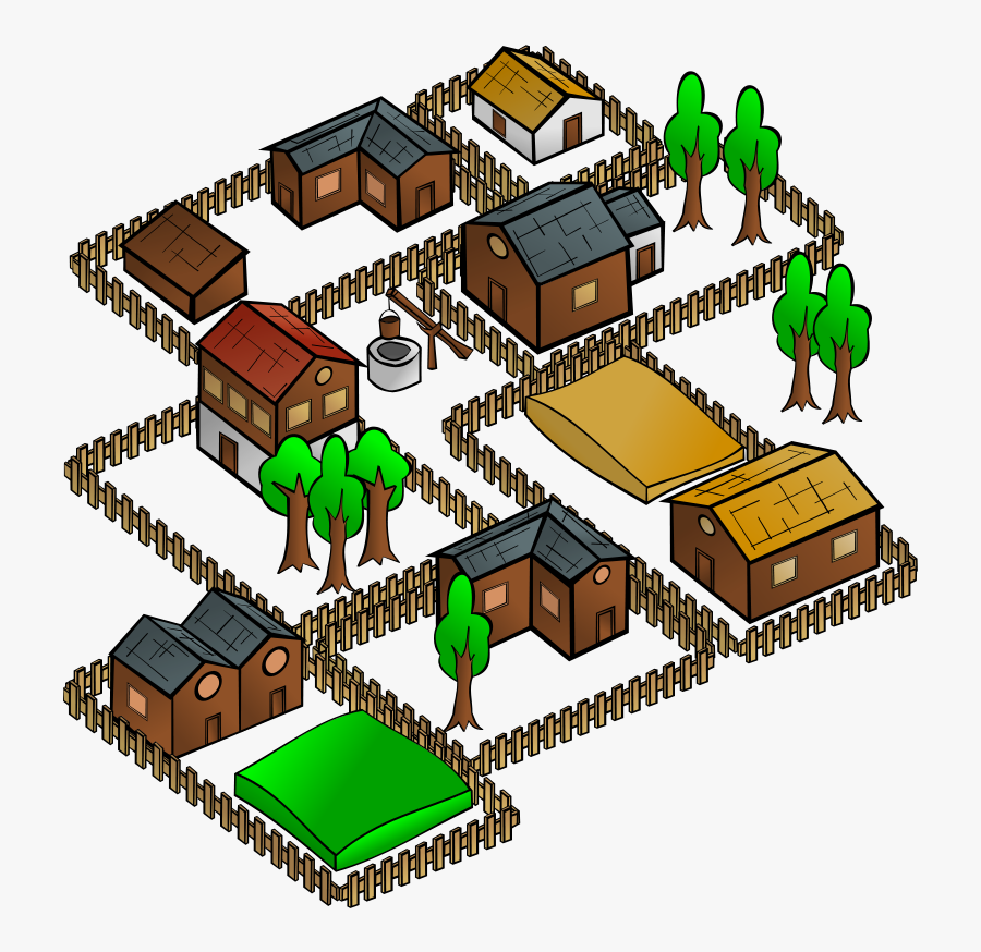 Town - Clipart - Village Png, Transparent Clipart