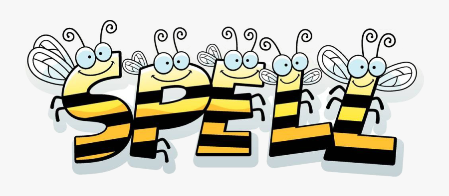 Clip Art Cartoon Bees - Spelling Bee Good Luck, Transparent Clipart