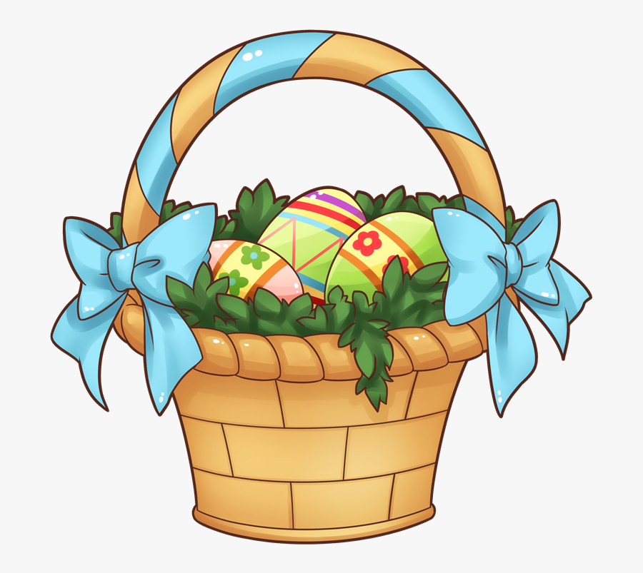 Cute Easter Basket Clipart, Transparent Clipart