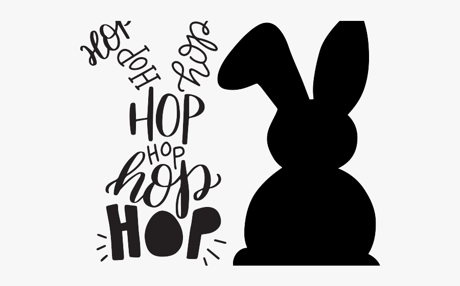 Silhouette Easter Bunny Clipart, Transparent Clipart