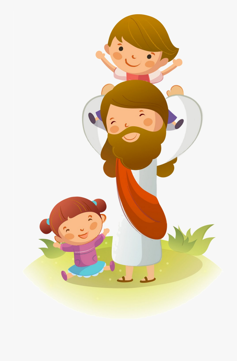 Pastor Clipart Happy Family - Religion Para Niños, Transparent Clipart