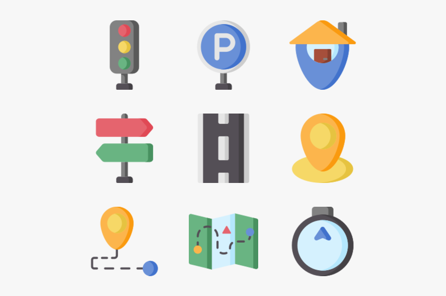 Navigation And Maps - Map Marker Icons Png, Transparent Clipart