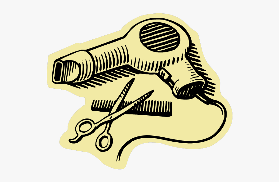 Blow Dryer And Scissors, Transparent Clipart