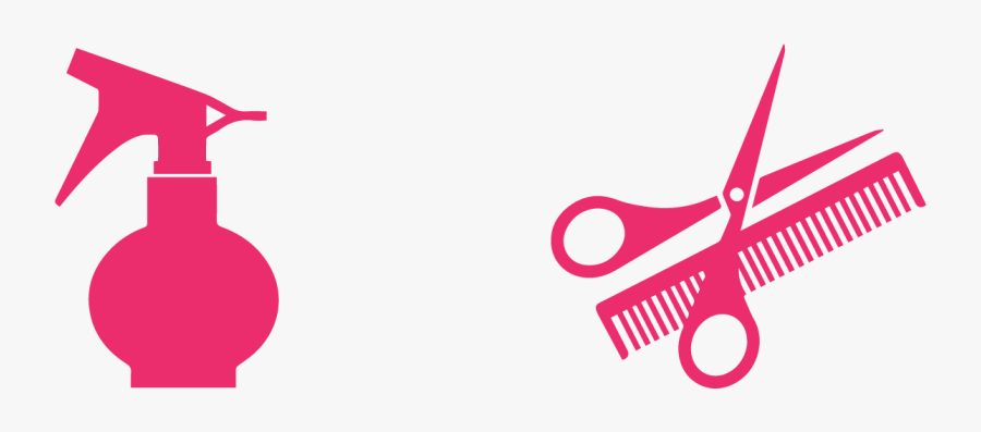 Transparent Hair Stylist Tools Clipart - Scissors And Comb Logo, Transparent Clipart
