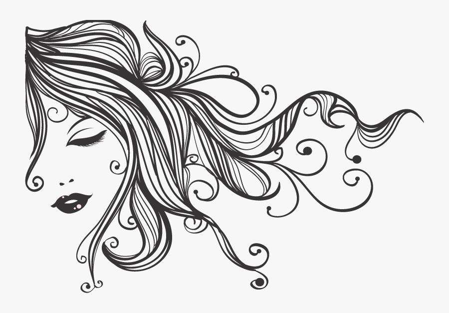 Transparent Hair Salon Clipart - Girl Vector Design, Transparent Clipart