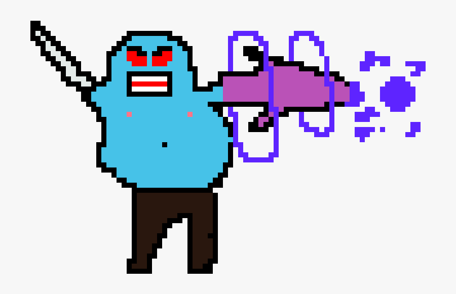 The Angry Fat Man - Pixel Art Fat Man, Transparent Clipart
